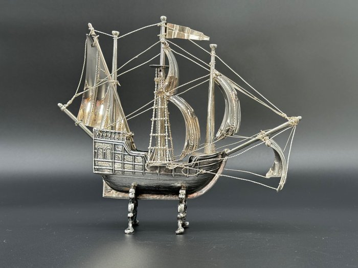 Figur - Figura del barco en plata 925 - Silber
