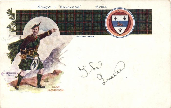 Schotland - Diverse plaatsen- inclusief Schotse ruit, Litho's, Folklore en Heraldiek - serie litho's met blanco - Ansichtkaart (150) - 1900-1950