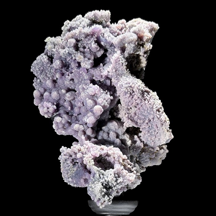 SENZA PREZZO DI RISERVA - Meraviglioso grappolo di agata d'uva con supporto personalizzato - Cluster di cristallo - Altezza: 39 cm - Larghezza: 18 cm- 4500 g