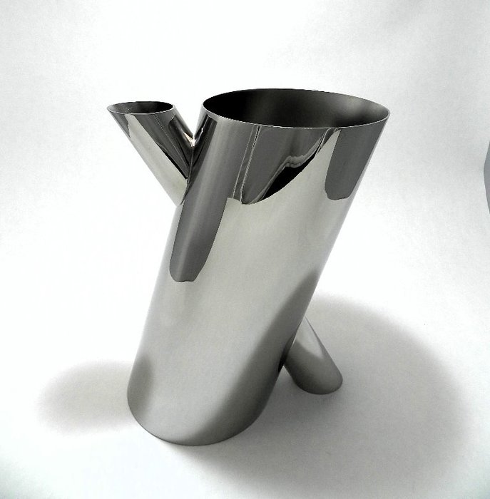 Alessi Mario Botta - Tronco - Limited Edition, nr. 370 - 花瓶  - 钢材（不锈钢）