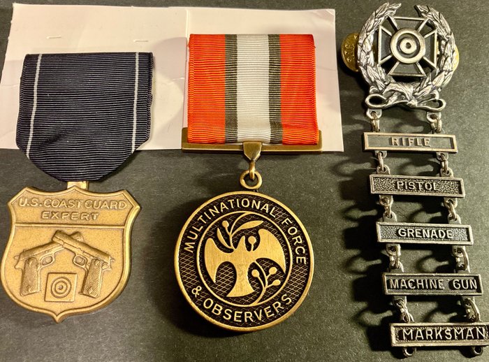 美國 - 服務獎章 - Amerikanische Orden - Coast Guard - Schießabzeichen