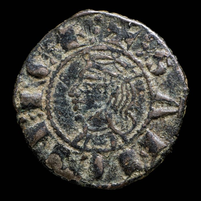 Kastilian kuningaskunta. Sancho IV (1284-1285). Seisen Ceca Toledo (BAU 446)  (Ei pohjahintaa)