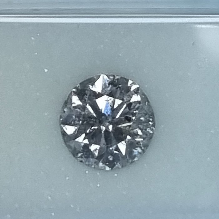 1 pcs 鑽石 - 1.50 ct - 圓形, 明亮型 - I . faint gray - I1