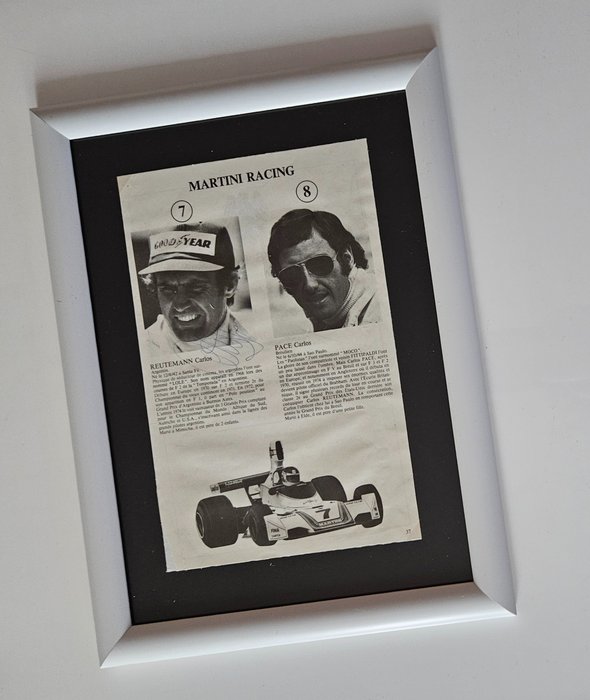 Dokument - Ferrari - Brabham - Reutemann - Autografo - Gp Monaco - 1975