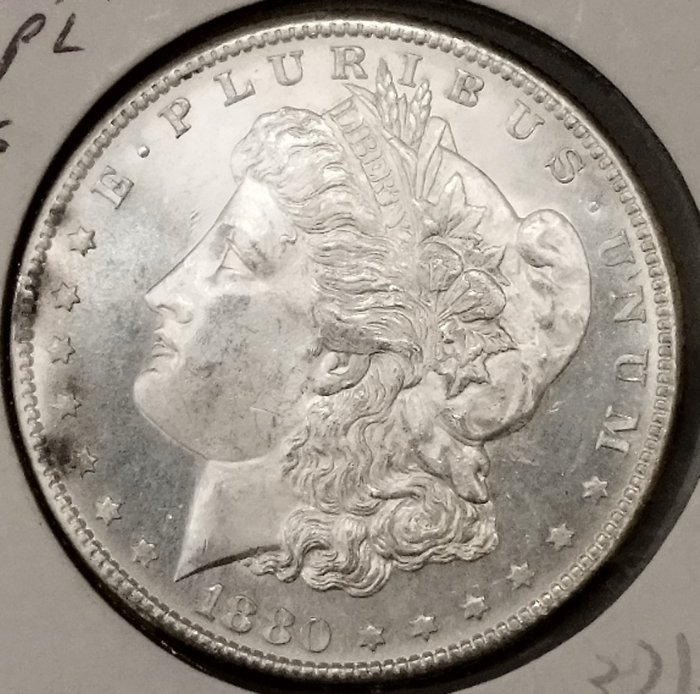 Förenta staterna. Morgan Dollar 1880-S (San Francisco)
