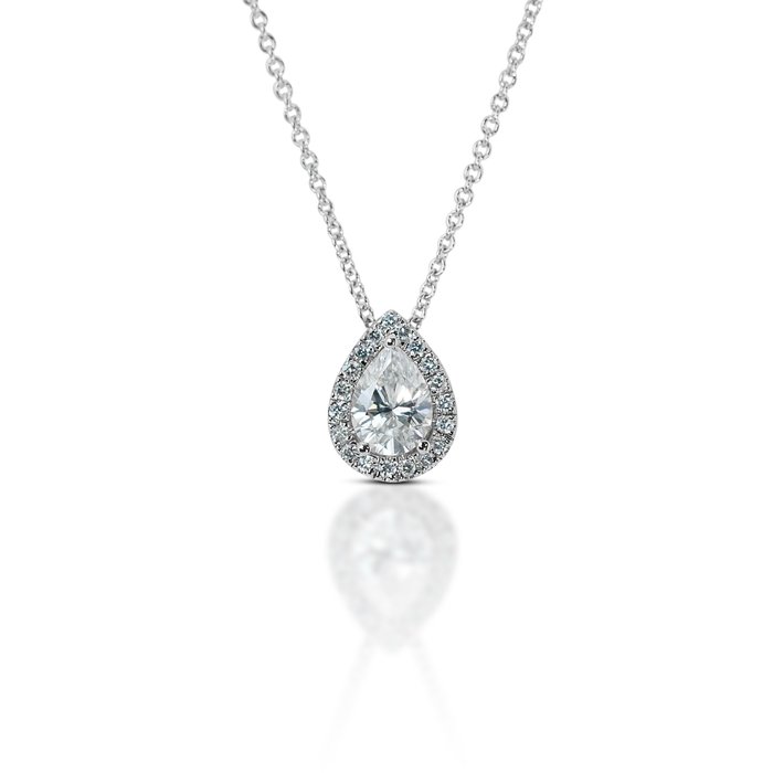 Hanger Witgoud Diamant  (Natuurlijk) - Diamant 