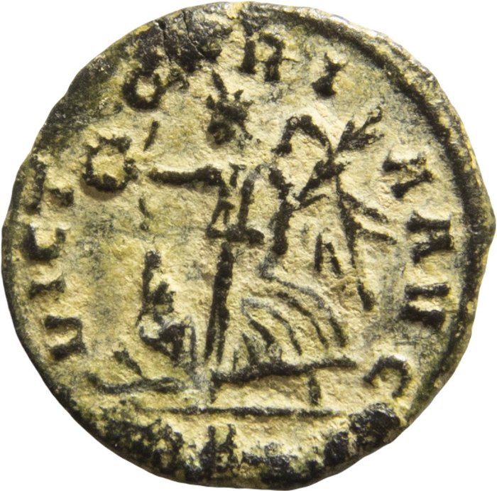 Romeinse Rijk. Aurelian (270-275 n.Chr.). Denarius Rome, early-September 275. VICTORIA AVG / B. Scarce