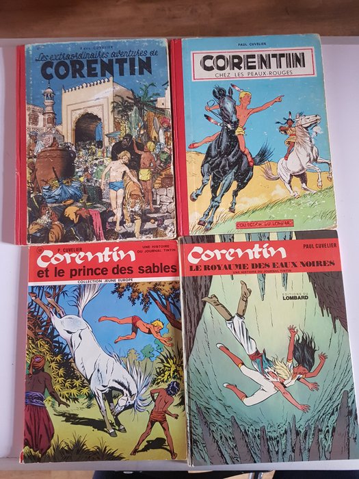 Corentin - 3x C + B - 4 Album - Erstausgabe - 1950/1974
