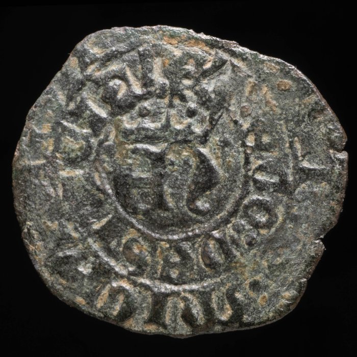 卡斯提利亞王國. Enrique II (1369-1379). Real de Vellón Sin Ceca (BAU 570.3)  (沒有保留價)