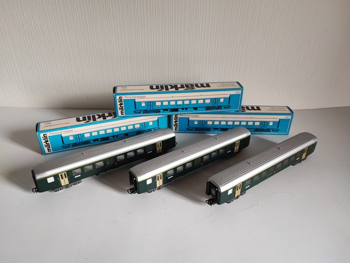 Märklin H0 - 4066.2 - Vagón de tren de pasajeros a escala (3) - 3 vagones EW II - SBB CFF FFS
