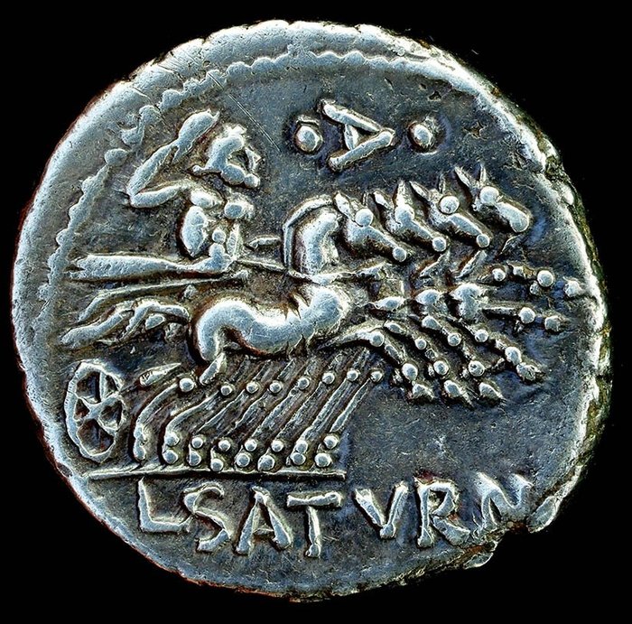 Römische Republik. Lucius Appuleius Saturninus, 104 BC. Denarius 104 B.C.