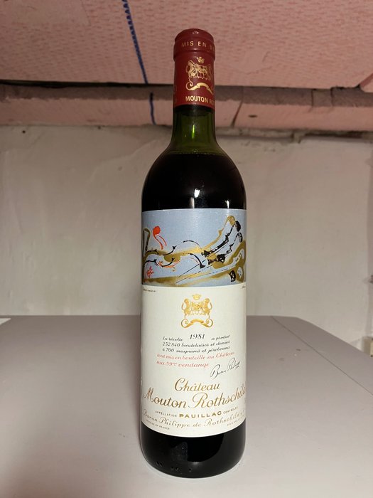 1981 Château Mouton Rothschild - 波雅克 1er Grand Cru Classé - 1 Bottle (0.75L)