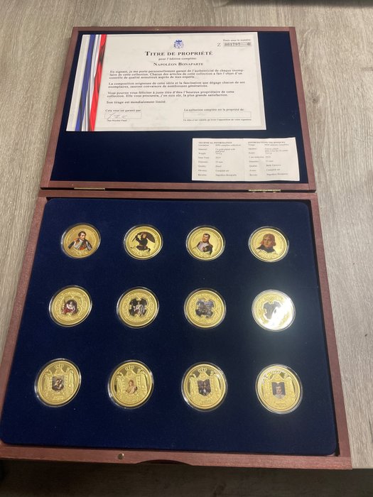 France. Medal 2019 Napoléon Bonaparte , 12 medals