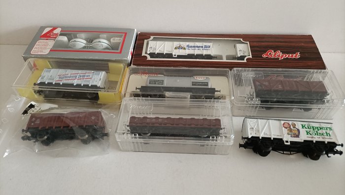 Liliput, Lima, Piko, Roco H0 - 4306/25202/21900/229+01/302813/95430/22907 - Model train freight carriage (8) - Freight wagons - DB, DR (DRB), NS, ÖBB, SNCF