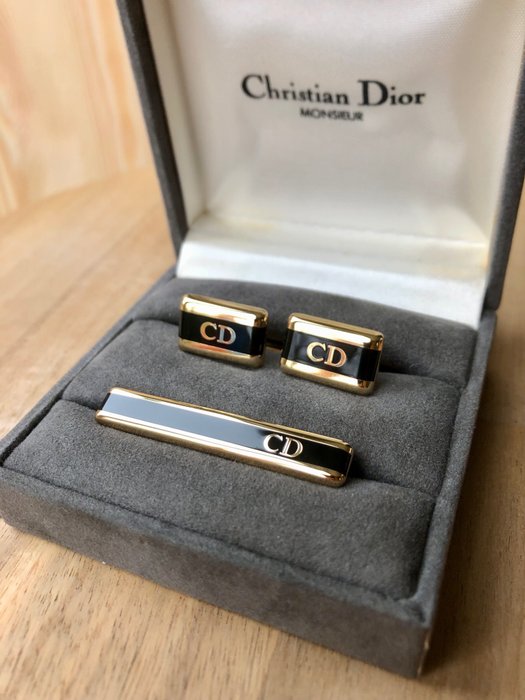 Christian Dior - Cufflinks & Tie clip - Zestaw akcesoriów modowych
