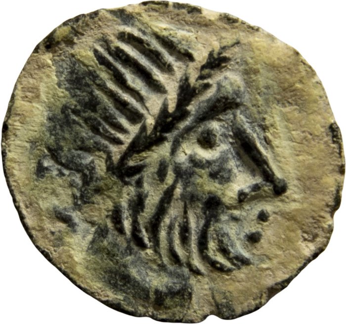 Republica Romană. ANONYMOUS. Semis 1st century BC, anonymous (Andalusia?). AMOR (retrograde). Very rare