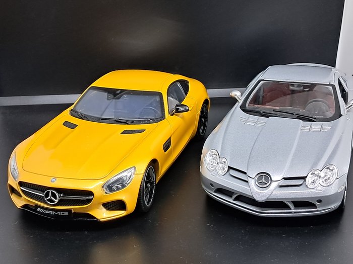 Norev, Maisto. 1:18 - 2 - 模型跑车 - Mercedes SLR McLaren en AMG GT