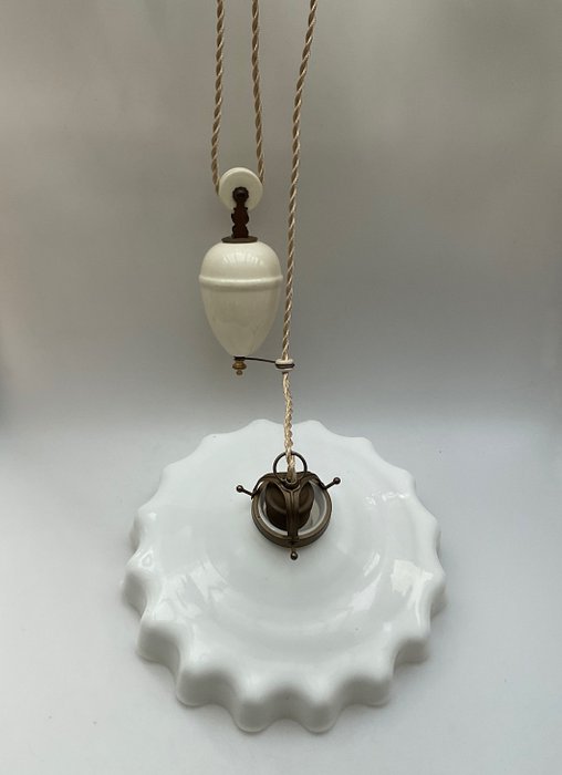 Ornamento per lampada (1) - opale/porcellana