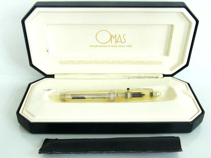 NOS Italian OMAS OGIVA Vision Clear Demonstrator Flexy 18K M In Box - Fountain pen