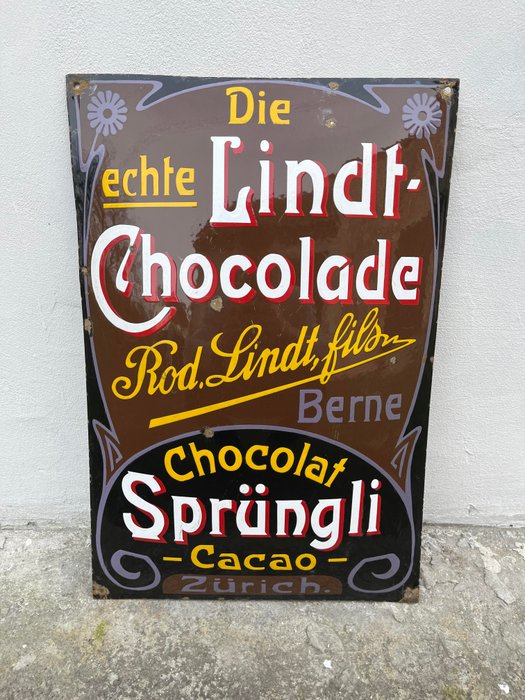 Lindt Sprüngli - 琺瑯標誌牌 (1) - 瑪瑙