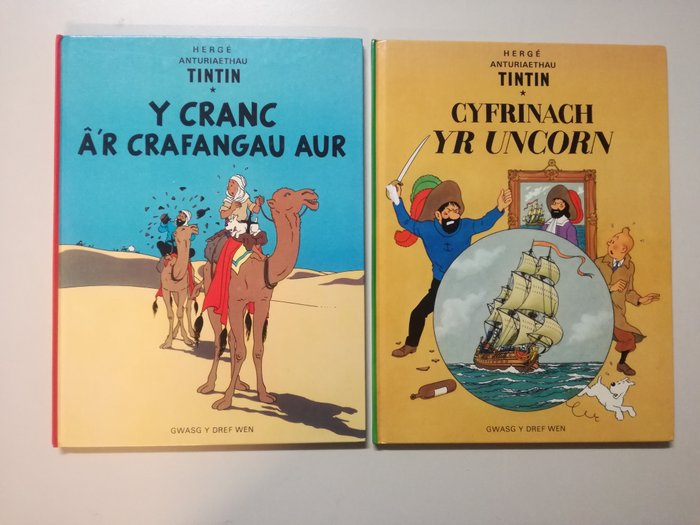 Tintin - Ensemble de 2 albums en galois - 2 Album - 1978