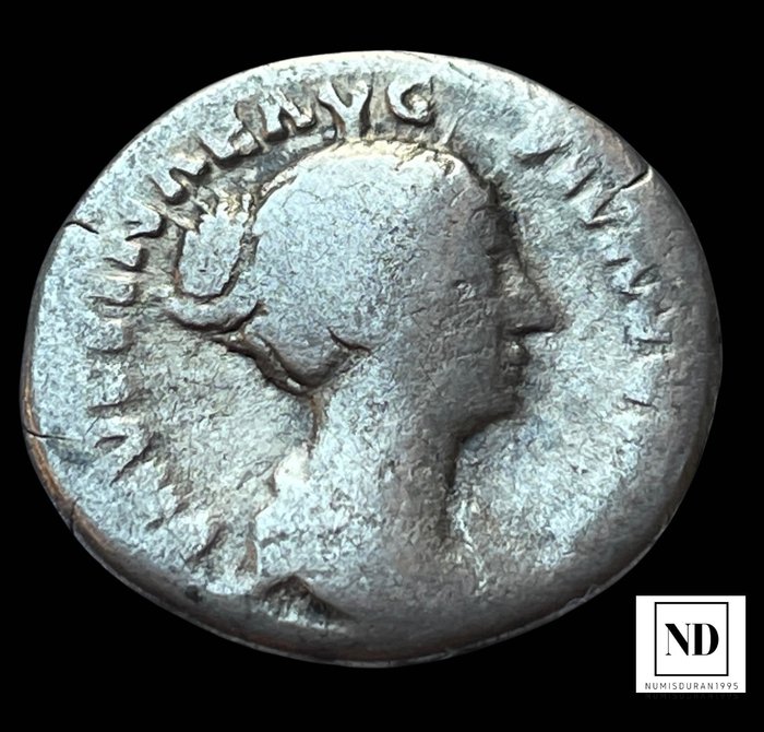 Római Birodalom. Faustina II (Augusta, AD 147-175). Denarius Rome - VENVS