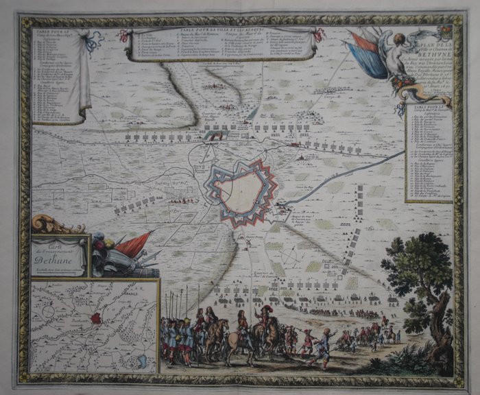 Sebastien de Pontault Beaulieu (1612-1674) - Plan de la Ville et Chasteau de Bethune