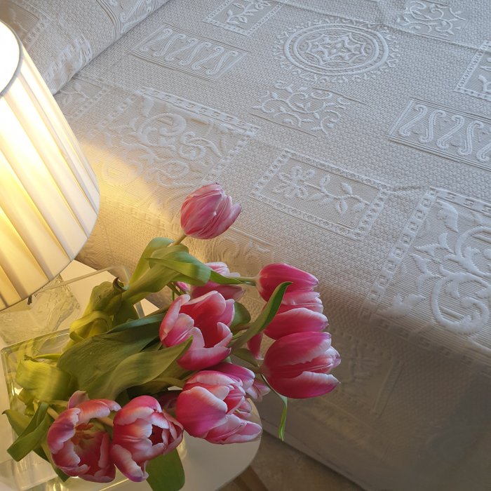 Single bedspread in English brocade, vintage Italy. Without reserve - Bedspread - 280 cm - 185 cm