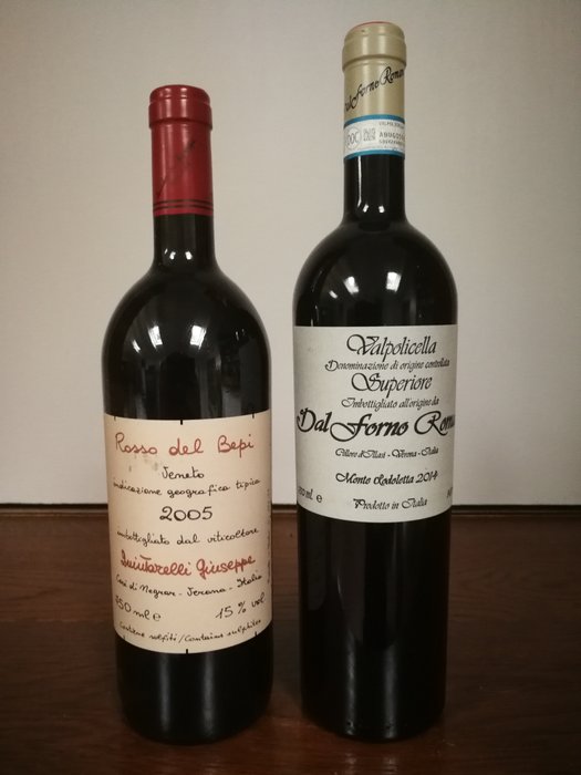2005 Giuseppe Quintarelli Rosso del Bepi & 2014 Romano Dal Forno Valpolicella Superiore 2014 - Veneto - 2 Bottiglie (0,75 L)