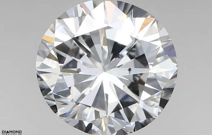 鑽石 - 1.01 ct - 圓形, 明亮型 - D (無色) - 鏡下無瑕