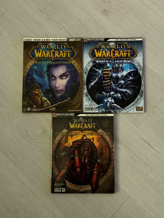 Brady Games - World of Warcraft Strategy Guides - Original | Wrath of the Lich King | Dungeon Guide - PC - Videogame set (3)