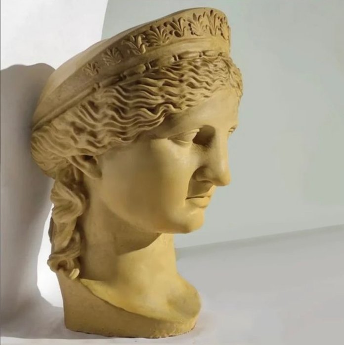 Escultura, Dea greca Atena - 17 cm - Piedra moldeada
