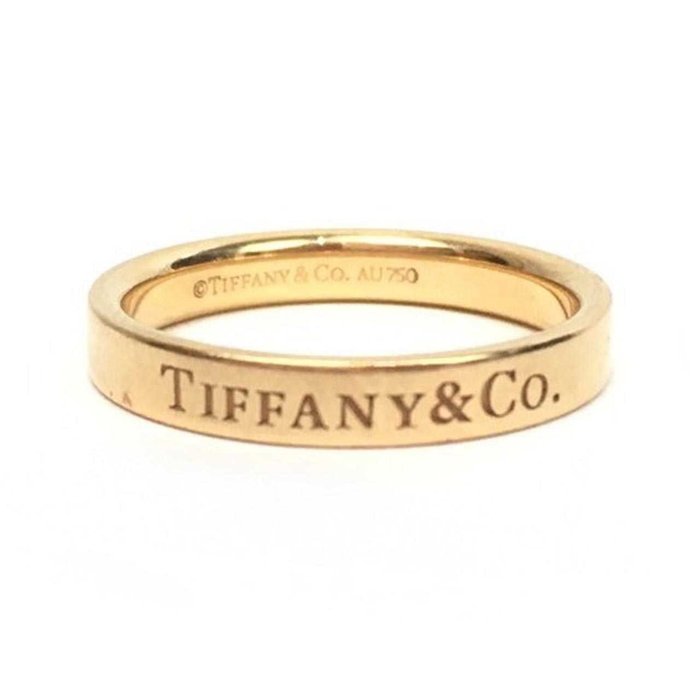 Tiffany & Co. 戒指 - Flat ฺBand Ring - 黃金AU750 