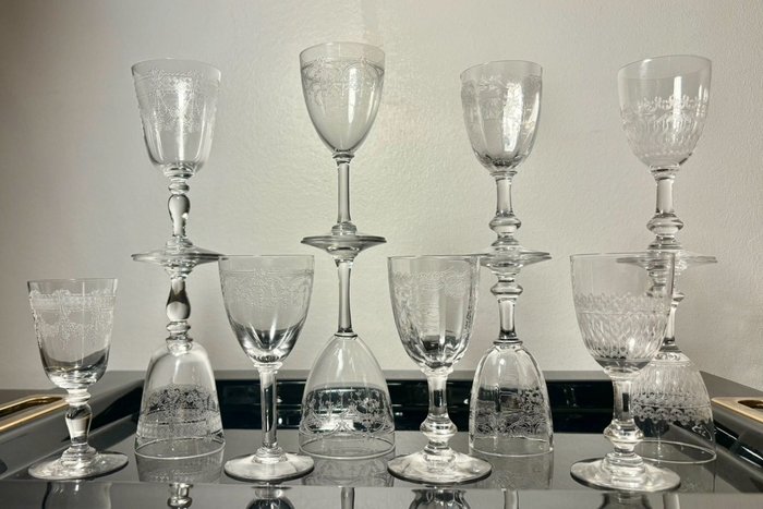 St. Louis - 杯具組 (12) - 帕潘、小米和馬斯內 - 水晶