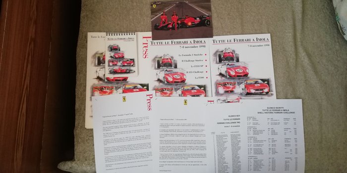 Ferrari mix persmap-kladblok-foto - Ferrari - Ferrari Press Kit Imola 1998 - card F1 2023