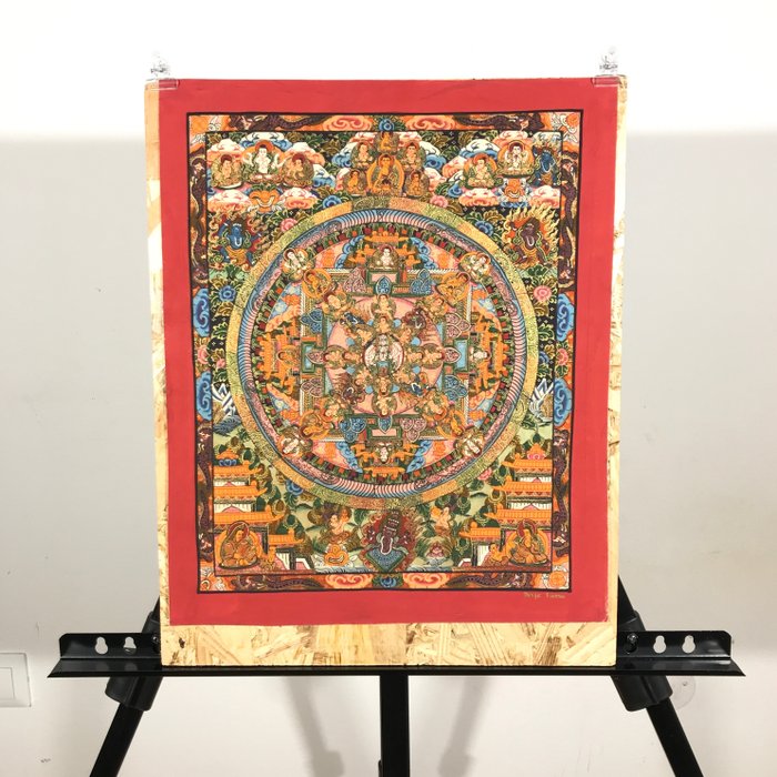 Manifestation of Buddha's Awakening Thangka - Painting of Tibetan Tradition - Ázsia