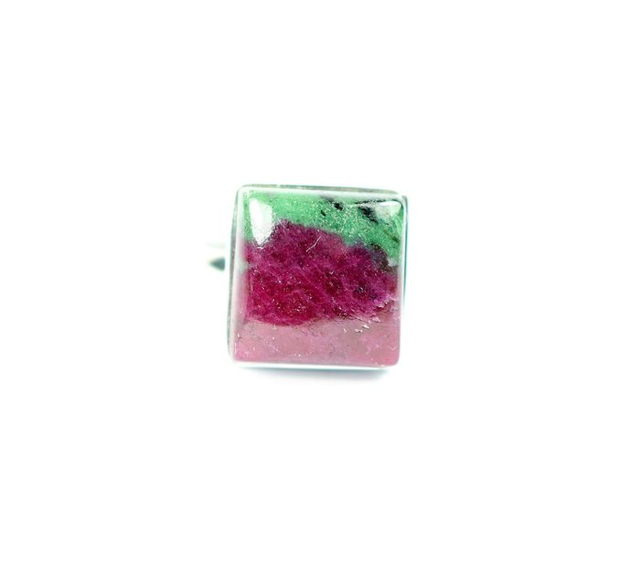 红宝石 - 黝帘石（Anyolite） 戒指/新- 8.36 g - (1)
