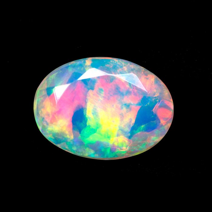 [Kristall] Orange + Farbspielschliff Opal - 3.02 ct