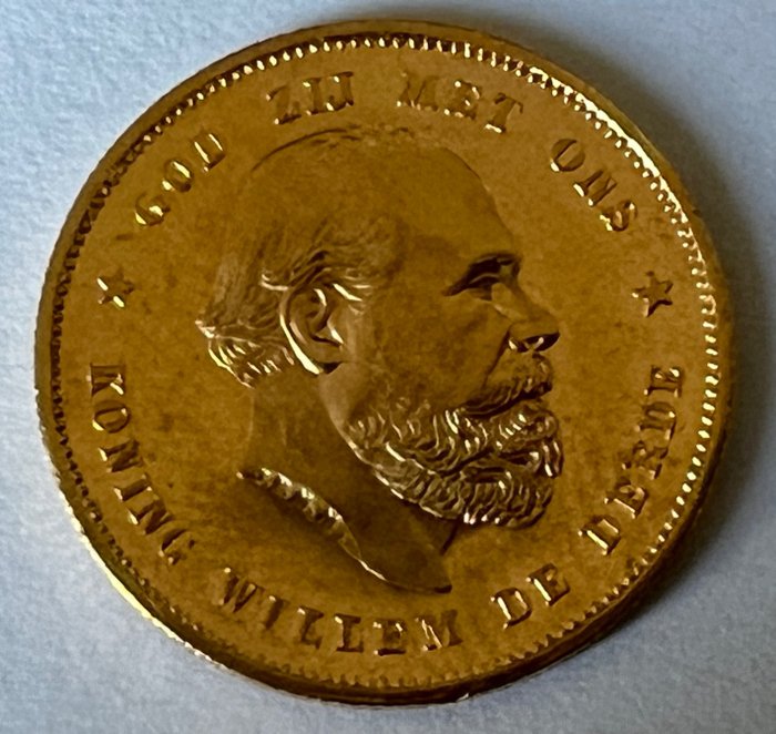 Países Bajos. Willem III (1849-1890). 10 Gulden 1877