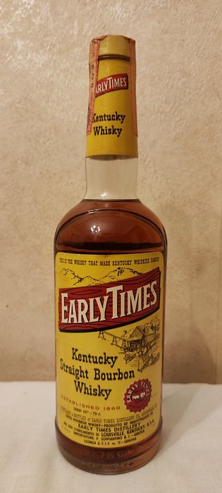 Early Times 4 years old - Straight Bourbon Whisky - Original bottling  - b. Anni ‘70 - 70cl