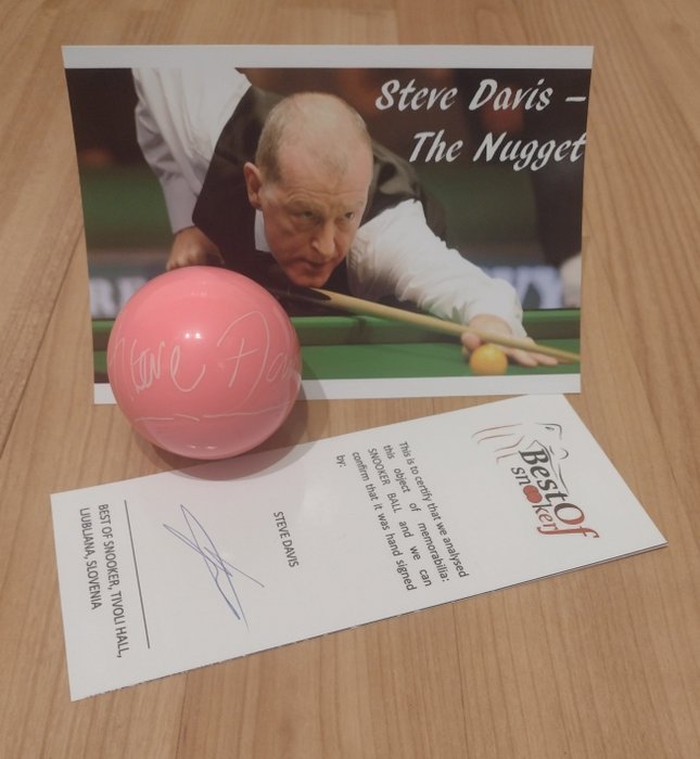 Snooker Legend - Steve Davis - Signeret bold 