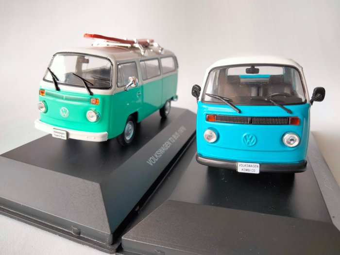 Volkswagen Collection - Limited Edition 1:43 - 2 - 模型麵包車 - Volkswagen T2 Bus (1976) + Volkswagen Kombi Pick-Up C2 (1981)