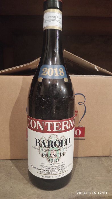 2018 Giacomo Conterno, Francia - Barolo DOCG - 1 Botella (0,75 L)