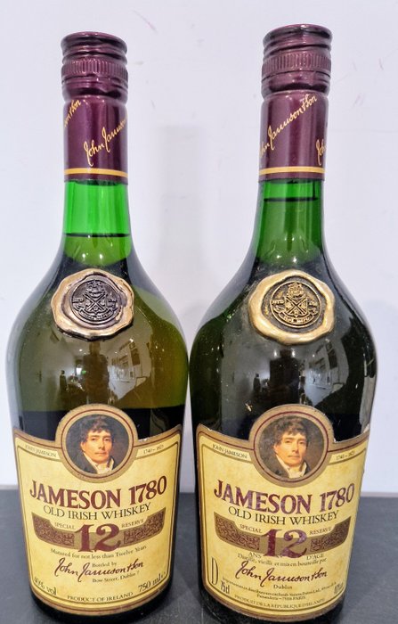 Jameson 12 years old - 1780 Special Reserve  - 75 cl, 750 ml - 2 bottles
