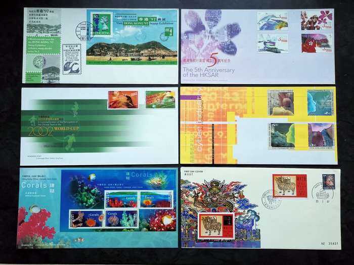 Hong Kong  - HONGKONG Briefmarken Briefe eine Sammlung in scheinbar 76 Stück