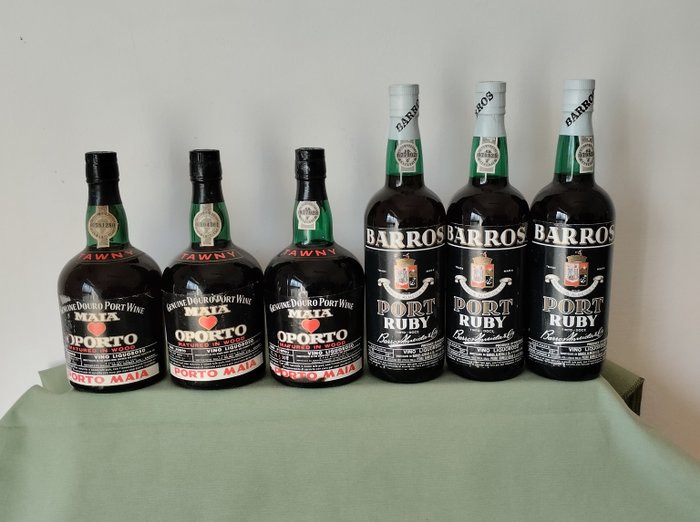 Port: 3x Maia Tawny & 3x Barros Ruby - Oporto - 6 Bottles (0.75L)