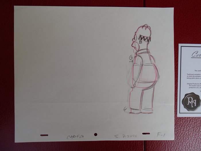 Matt Groening - 1 Original drawing - The Simpsons - Homer Simpson
