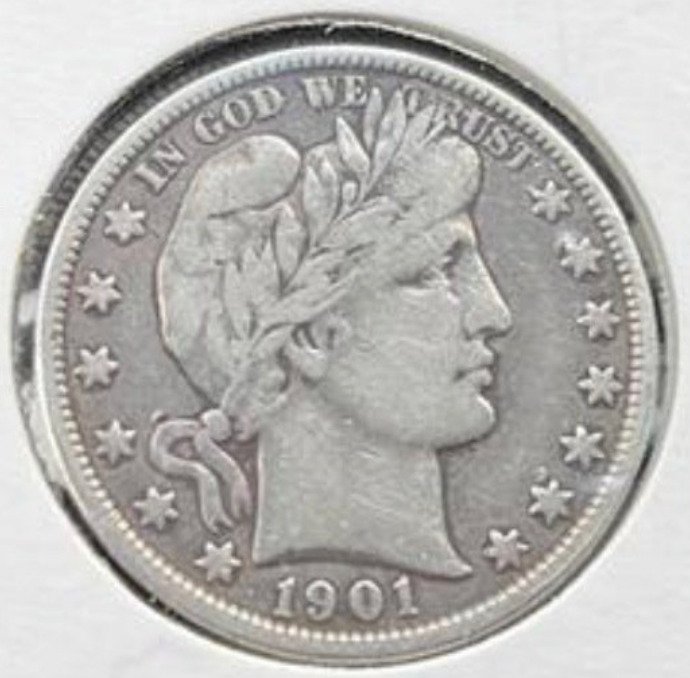 Statele Unite. Barber Half Dollar 1901