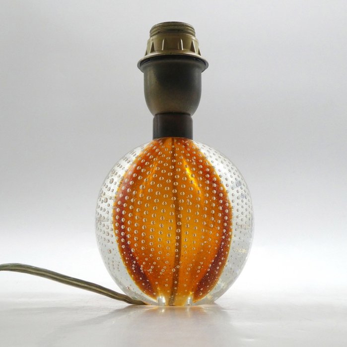 Tischlampe - Abatjour „Mocenigo“ mundgeblasen, Bullicante-Technik, 1960er Jahre - Muranoglas