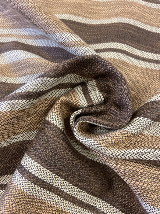 EGER & FIGLI - 堅固的條紋棉質義大利製造 600 X 145 公分！ - 室內裝潢織物  - 600 cm - 145 cm
